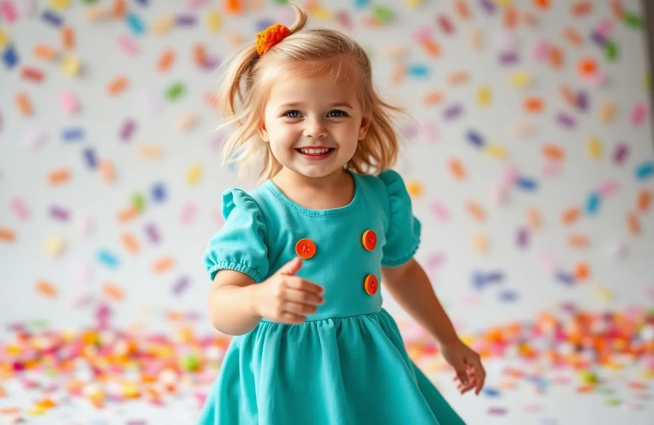 Cute kids outfit ideas for daily use, turquoise dress